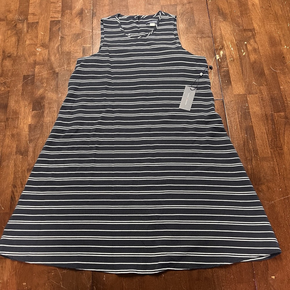 NWT Tommy Hilfiger Shift Dress Size 8 Navy White Striped Lightweight‎